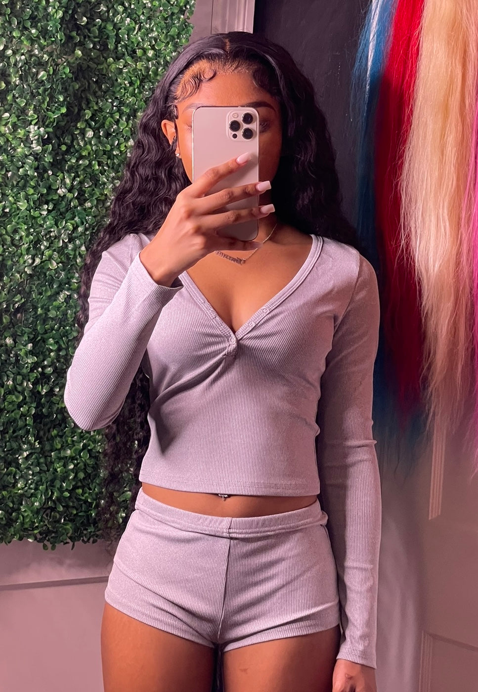 Grey lounge wear set